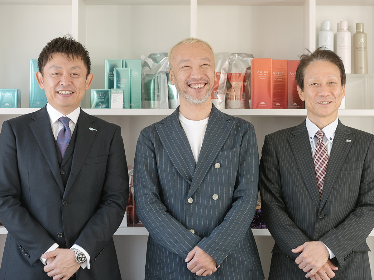 CARINTÉ 代表／小中 啓次・キムラ株式会社 代表取締役／遠山 浩司氏・株式会社ミルボン FP本部 東京青山支店 金沢営業所 所長／長光 修氏